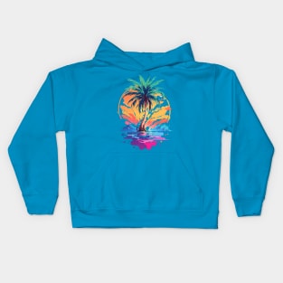 Color Splash Tropical Escape! Kids Hoodie